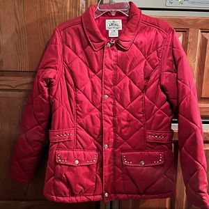 Red Ariat Horse Shoe Quilted Jacket
